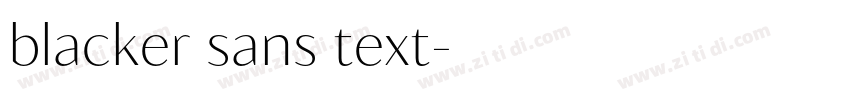 blacker sans text字体转换